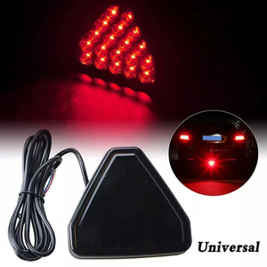 12V Triangle Rear Third Brake <b>Light</b> Flashing Safety Warning Lamp Car Tail Stop Signal <b>Light</b> Retrofit - Product Image 2