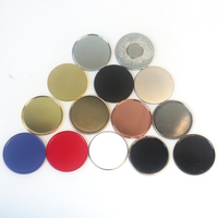 Marqueur de balle de golf en acier inoxydable de 25 mm de couleur unie, gravé au laser, magnétique, pour clip de chapeau et outil de réparation de divot