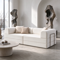 OEM-akzeptiertes High-Rebound-Schaumstoff-Sofa mit Metalldekorhalterung für Zuhause, Büro und Café