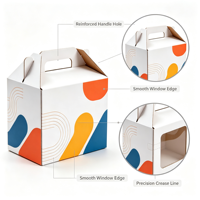 Boîte en carton personnalisée avec fenêtre transparente pour l'emballage de friandises pour animaux de compagnie