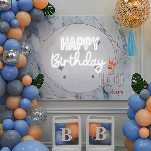 Dimmable RGB Custom <b>LED</b> Neon Sign for Happy Birthday, Personalized Business Name Neon Billboard - Product Image 4