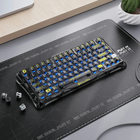 Teclado Mecánico Gravastar Mercury K1 Lite Negro Personalizado con Interruptores Lineales Intercambiables en Caliente NKRO RGB 13 Modos de Teclado Personalizados para Juegos