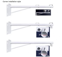 Support mural ou de poteau robuste de 60 cm pour caméra PTZ dôme et bras de fixation en fer pour systèmes de surveillance extérieurs