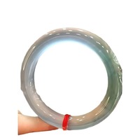 Véritable Myanmar Mine Bois Glace-Like Femmes Haute Glace Flottant Fleurs Barre Ronde Hydratant Jade Bracelet Cadeau En Gros
