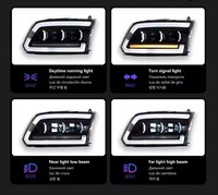 High Quality H4 6000K White LED Project Head Lamps for 2009-2018 for Ram 1500/2500 Daytime Running Lights