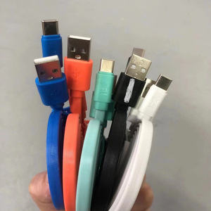 สายดาต้าแบบแบน Type C-type C Micro USB 1 เมตร ชาร์จเร็ว สำหรับโทรศัพท์มือถือ ปลอกหุ้ม TPE สีสันสดใส - Product Image 2