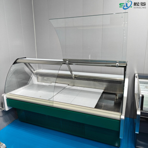 Frigorifero Espositore Grande per Supermercati e Gastronomie, Vetrina Refrigerata per Macellerie con Porta in Vetro - Product Image 3