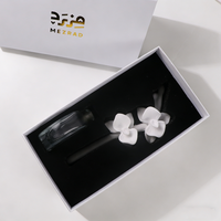 Diffuseur d'huiles essentielles personnalisé pour la maison, fleur en porcelaine parfumée, bouteille en verre de 100 ml, gypse aromatique en céramique, désodorisant d'air
