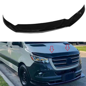 Déflecteur d'insectes de capot avant noir W907 Déflecteur de vent avec lumière pour <span class=keywords><strong>Mercedes</strong></span> <span class=keywords><strong>Sprinter</strong></span> W907 2018 2020 202 - Product Image 4