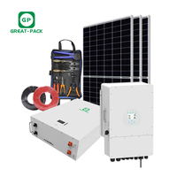 Système Photovoltaïque Hybride 5kW 8kW 10kW Anhui MPPT Panneaux Solaires Monocristallins Onduleur 12000W 24V-220V Batterie Lithium-Ion pour Voiture