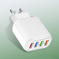 Adaptateur mural de charge rapide pour téléphone portable, vertical, 3A, 4 ports USB 3.1, 30W, 5V/3A, QC3.0, EU/US/UK