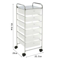 Chariot moderne en plastique de grande capacité pour îlots de cuisine et chariots Tiroir roulant multicouche pour le stockage des fruits et légumes