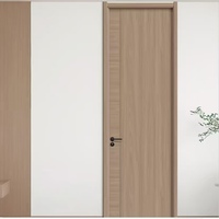 Portes intérieures en polymère de style ferme, en bois massif, avec design minimaliste moderne, étanches, en cristal de carbone, à ouverture latérale, pour hôtels commerciaux