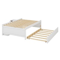 Lit superposé moderne en MDF extensible blanc, vente chaude, directement de l'usine, ensemble de 2 pièces, 2 tiroirs, 2 espaces ouverts, hôtel, appartement