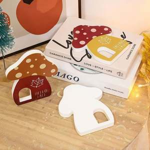 Adornos Magnéticos Personalizables de Madera con Forma de Hongo, Pegatinas para Refrigerador, Artesanías para Decoraciones Creativas del Hogar y Escritorio - Product Image 6