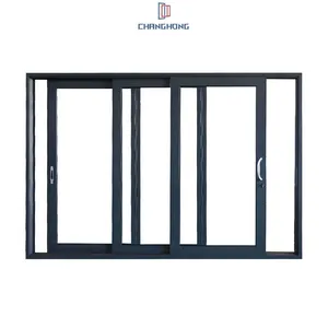 Puertas de diseño minimalista para casas Aislamiento térmico Puerta moderna Patio Puertas corredizas de vidrio