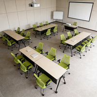Table de conférence modulaire à plateau rabattable, table de formation moderne en fer pliable pour bureau, école, hôtel, garantie 5 ans
