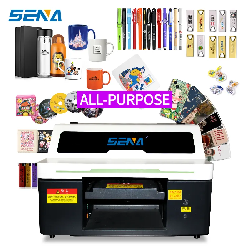 small business 3045 UV flatbed printer Metal sheet metal frisbee Acrylic ceramic tile crystal logo advertising printing machine