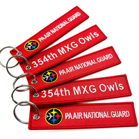 Porte-clés brodé promotionnel en gros, souvenir, porte-clés tissé avec logo, porte-clés brodé personnalisé