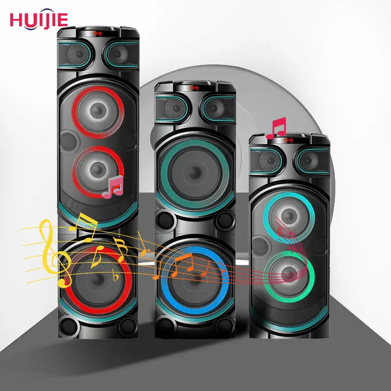 Altavoces de Sistema de música para Dj, fiesta en casa de madera para altavoz profesional, portátil y grande de 10 pulgadas, recargable con usb/sd