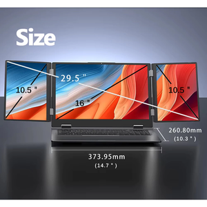 Extender per schermo portatile triplo portatile di fabbrica da 16 \ "10.5 \" 10.5 \ "monitor LCD Dual 1080P Intel I7 <span class=keywords><strong>Laptop</strong></span> di nuova generazione - Product Image 4