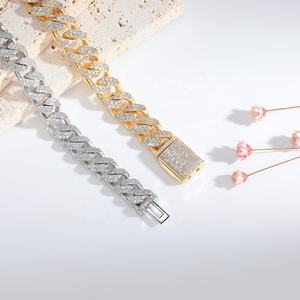 OUGEPHELI 8mm 2 filas Hip Hop Iced Out CZ Zircon Collar De Cadena Cubana Eslabones Cubano Collar Miami Cuban Link Chain - Product Image 5