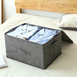 15L Foldable Storage <b>Bins</b> Storage Boxes with <b>Lids</b> and Handles Storage Baskets in Linen Organizers for Toys Shelves - Product Image 5