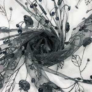 Kain jaring bordir 3D untuk kostum Dress-up anak-anak dan gaun Formal, menampilkan pola bordir - Product Image 6