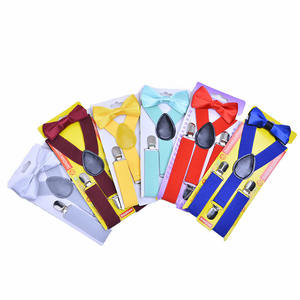 Wholesale Child Kids <strong>Suspenders</strong> <strong>Bow</strong> <strong>Tie</strong> <strong>Set</strong> Adjustable Elastic <strong>Suspender</strong> <strong>Set</strong> for Boys and Girls - Product Image 1
