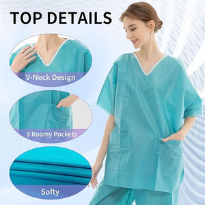 Medico consumabile monouso ospedale uniforme SMS scrub tuta medico infermiere uso all'ingrosso - Product Image 3