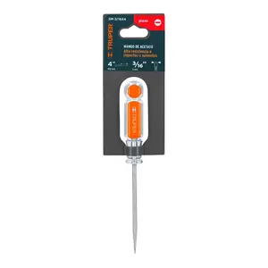 Destornillador plano BOX 6 de 3/16" x 4" con mango de acetato, TRUPER - Product Image 3