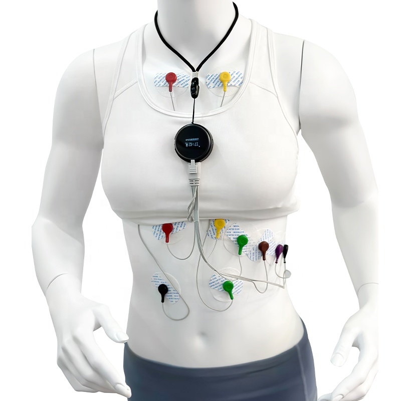 LEPU wiederauf ladbar 48 72 Stunden Wearable Holter Monitoring Patient 12-Kanal-EKG Dynami EKG HOLTER Monitor mit AI Tracker-Analyse