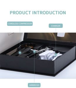 Kit aérographe HB05 <span class=keywords><strong>pas</strong></span> <span class=keywords><strong>cher</strong></span> <span class=keywords><strong>pour</strong></span> gâteaux, alimentation par gravité, ABS et cuivre, compresseur d'aérographe portatif <span class=keywords><strong>pour</strong></span> <span class=keywords><strong>peinture</strong></span> - Product Image 4