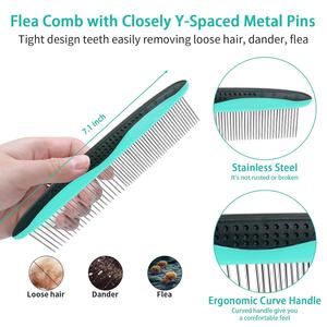 Kit de toilettage pour animaux de compagnie 5 en 1, brosse en plastique pour chiens et chats, peigne pour enlever les poils, coupe-ongles, pour petits animaux - Product Image 5