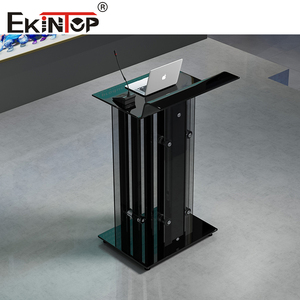 Ekintop Nhà Máy Giá plexiglass Bục Giảng đen với thép đứng Bục Giảng cho nhà thờ trường học - Product Image 1
