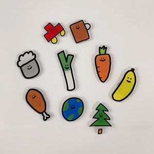Série de légumes mignons en acrylique, aspect attrayant, faciles à utiliser avec des aimants pour réfrigérateur - Product Image 4