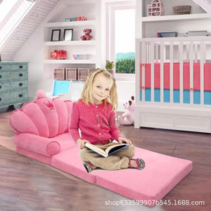 Canapé pliant pour enfants Giving Tree, chaise de dessin animé, design princesse rose, pour enfants de 3 ans et plus - Product Image 4
