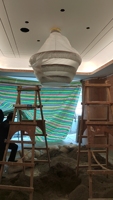 Lustre moderne de luxe à 3 niveaux en cristal doré, anneau en acier inoxydable, suspension LED, garantie 3 ans, CRI élevé 80, 50 000 heures