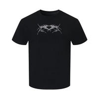 T-shirt personnalisé brodé pour homme, coton de haute qualité, streetwear, vêtements vierges, vente en gros, fabricant de vêtements, mode en vrac