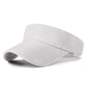 Chapeau de soleil uni à séchage rapide bleu lac véritable, casquettes personnalisées Huggie rétro de haute qualité, visières de golf de couleur unie pour femmes - Product Image 2