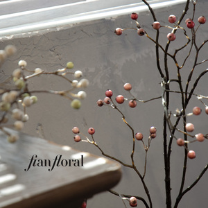 FONG IAN Atacado de Frutas Artificiais Feitas à Mão, Flores de Mirtilo Falsas para Decoração de Inverno, Natal, Dia das Mães e Festas - Product Image 2