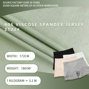 Tissu jersey en viscose rayonne 40S, 95% rayonne 5% élasthanne, 180 g/m², tissu tricoté uni pour vêtements, leggings, vêtements de détente, 2122 # - Product Image 4