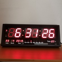 Jam Dinding Kalender Digital LED dengan Layar Nixie Tube Besar 3 Inci