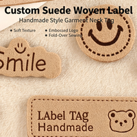 Patch en similicuir gravé au laser, motif dessin animé mignon, personnalisé pour vêtements d'enfants, avec option à coudre ou à thermocoller