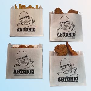 Crisp Fried Chicken Wings Bag <b>for</b> <b>Packing</b> Street Fried Food Bags Oil Resistance Fast Food <b>Paper</b> Custom Wholesales with Logo - Product Image 1