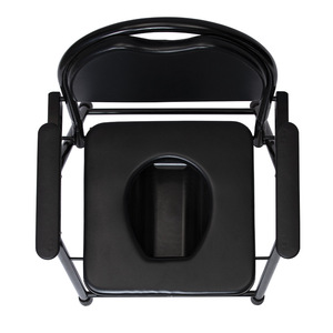 Folding <b>Commode</b> <b>Chair</b> Carbon Steel 135kg Load Capacity For Elderly And Disabled Home Use Bedroom Portable Toilet Health Care - Product Image 3