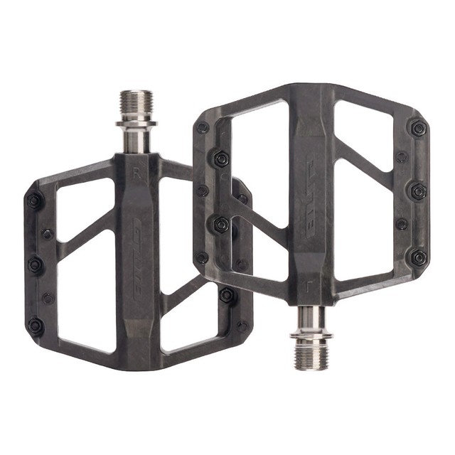 MTB Flat Pedals for Mountain/Gravel Bikes Non-Slip Durable Aluminum Alloy for Machined Steel Spindle 9/16