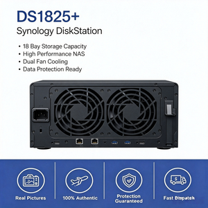 Serveur de stockage réseau d'entreprise Synolog Y DS1825+ DiskStation 8 baies NAS, 4 ports LAN 2.5G, sauvegarde de données USB, RAID, stockage cloud, en stock - Product Image 3