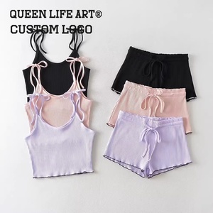 Conjuntos Deportivos de Verano para Mujer Verdant Strokes, Venta Directa, 2-3 Piezas, Estilo Y2K, Tops Cortos Sexys, Entrega Personalizada por FedEx - Product Image 4