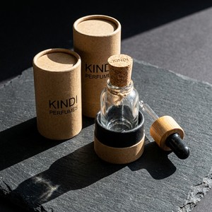 Tube en papier Kraft de luxe <span class=keywords><strong>KINDI</strong></span> pour parfum avec support interne |   Boîte cylindrique en carton biodégradable pour huile essentielle - Product Image 1